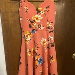 Pink floral sundress